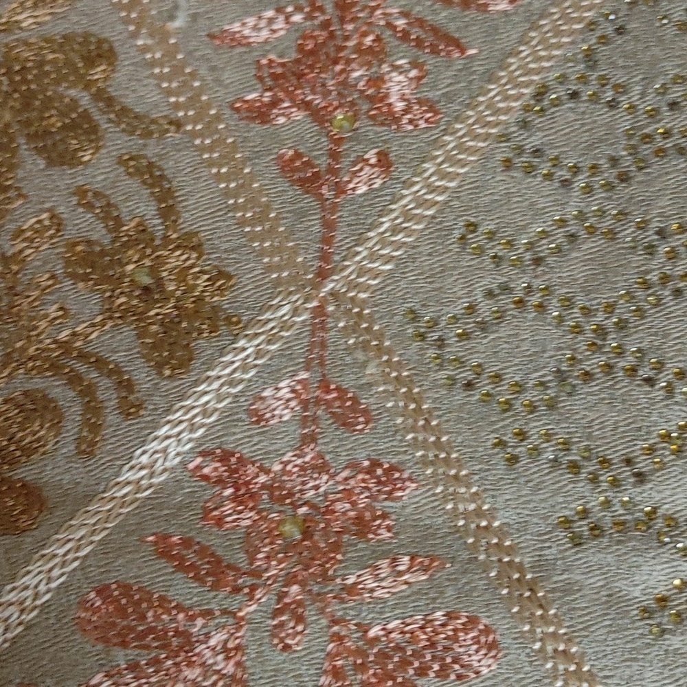 Roop Sari Palace Kashmiri Shawl Tan - Picture 5 of 16